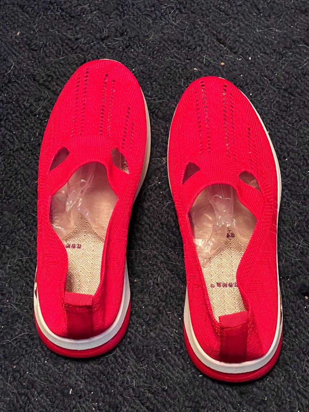 Bright Red Slipon Shoes Size 39 US 8.5 *PLEASE READ DESCRIPTION**
